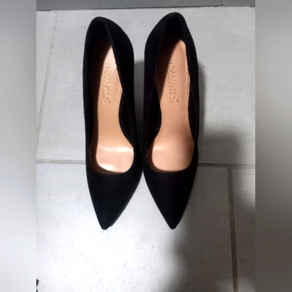 Shoedazzle 4 inch Gisselle pointed toe pump sheik black